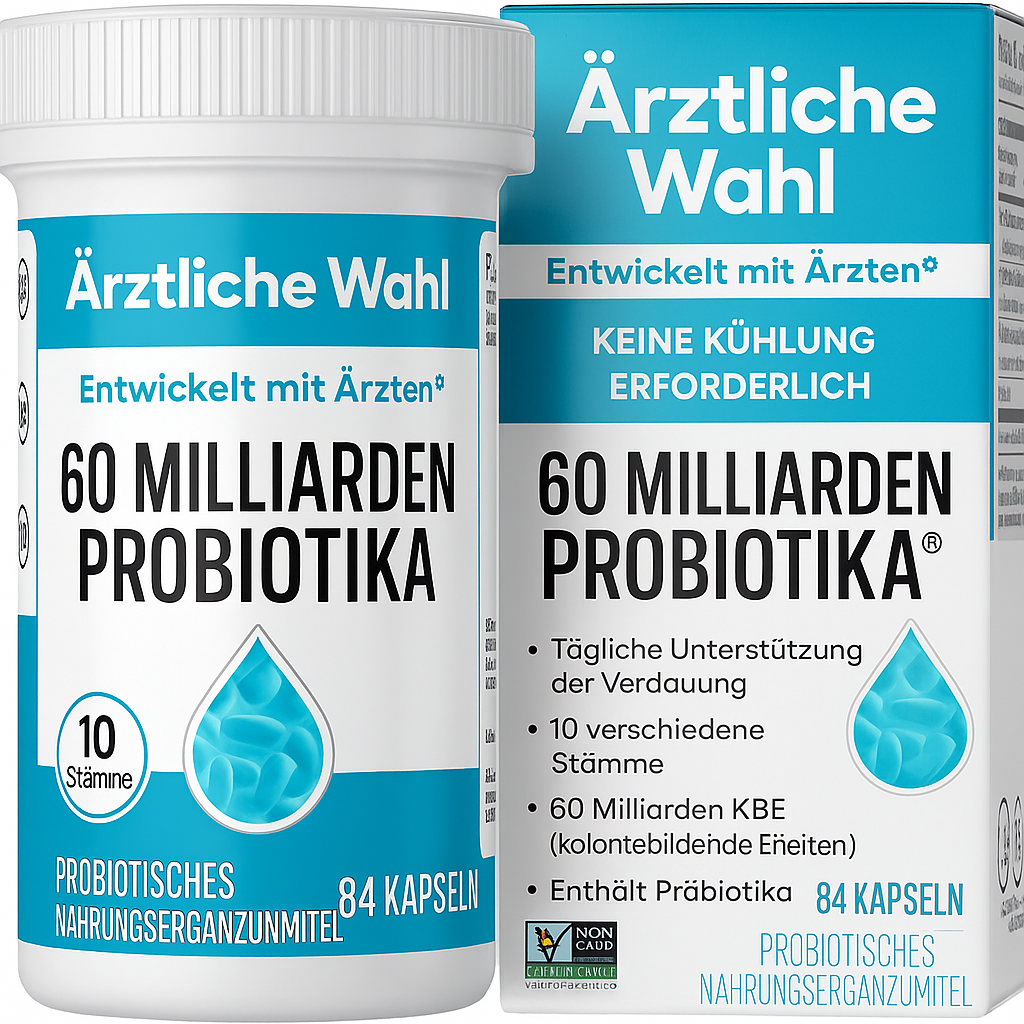 Probiotics 60 Billion CFU - 10 Strains + Organic Prebiotics - Immune, Digestive & Gut Health - Supports Occasional Constipation, Diarrhea, Gas & Bloating - for Women & Men - 30Ct