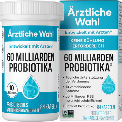 Probiotics 60 Billion CFU - 10 Strains + Organic Prebiotics - Immune, Digestive & Gut Health - Supports Occasional Constipation, Diarrhea, Gas & Bloating - for Women & Men - 30Ct