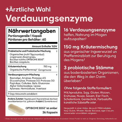Probiotic & Enzyme Bundle – 60 Billion CFU + Digestive Enzymes, 30 Capsules